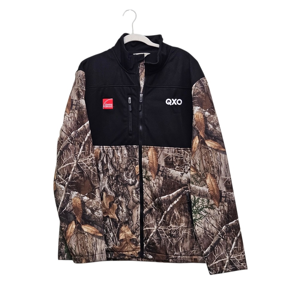 Russell Outdoors Jacket Mens 2XL Camo Black R0ealtree‎ Edge Softshell Zip Fleece